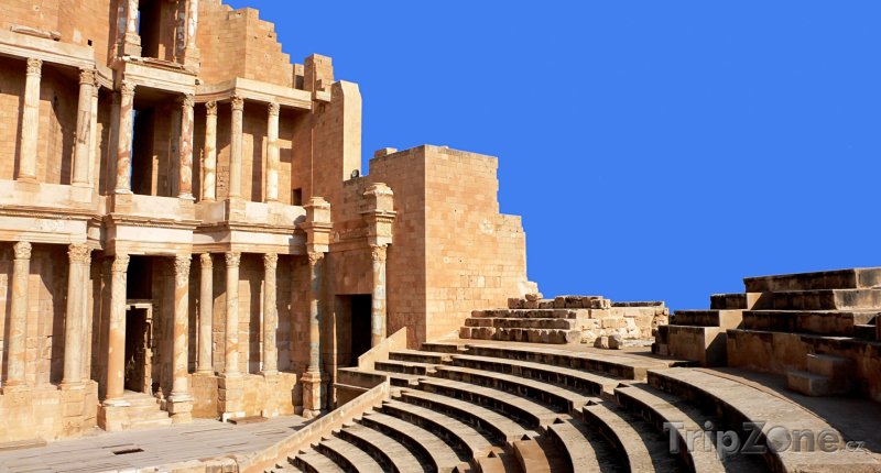 Fotka, Foto Ruiny římského dvadla ve městě Sabratha (Libye)