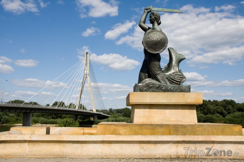 Fotka, Foto Syrenka, socha mořské panny (Varšava, Polsko)