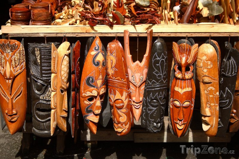 Fotka, Foto Tradiční bahamské masky (Nassau, Bahamy)