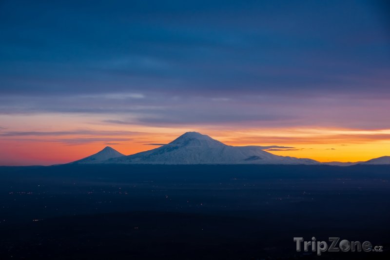Fotka, Foto Hora Ararat v západu slunce (Arménie)