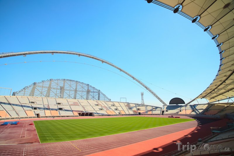 Fotka, Foto Hrací plocha na stadionu Khalifa (Katar)