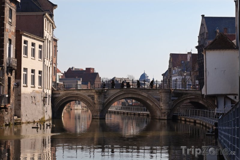 Fotka, Foto Most přes kanál v Mechelenu (Belgie)