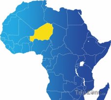 Polha Nigeru na mapě Afriky