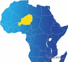 Polha Nigeru na mapě Afriky