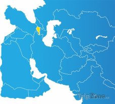 Poloha Arménie na mapě Asie
