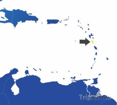 Poloha Dominiky na mapě Severní Ameriky