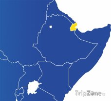 Poloha Džibutska na mapě Afriky