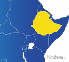 Poloha Etiopie na mapě Afriky
