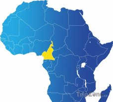 Poloha Kamerunu na mapě Afriky