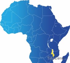 Poloha Malawi na mapě Afriky