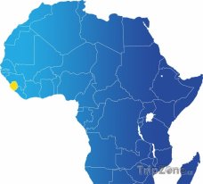 Poloha Sierry Leone na mapě Afriky