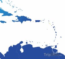 Poloha Svatého Kryštofa a Nevisu na mapě Severní Ameriky