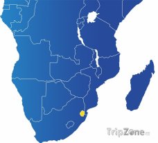 Poloha Svazijska na mapě Afriky