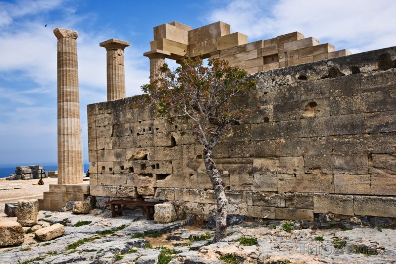 Fotka, Foto Ruiny chrámu Athény Lindské (Líndos, Řecko)