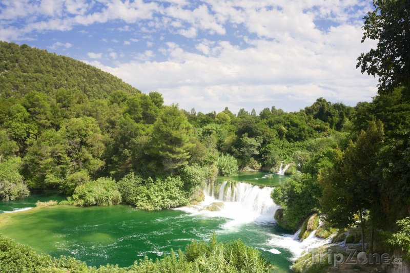 Fotka, Foto Vodopád v národním parku (Krk, Chorvatsko)
