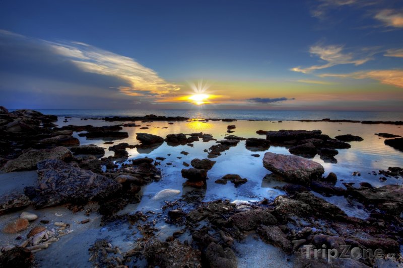 Fotka, Foto Západ slunce nad Karibikem (Bonaire)