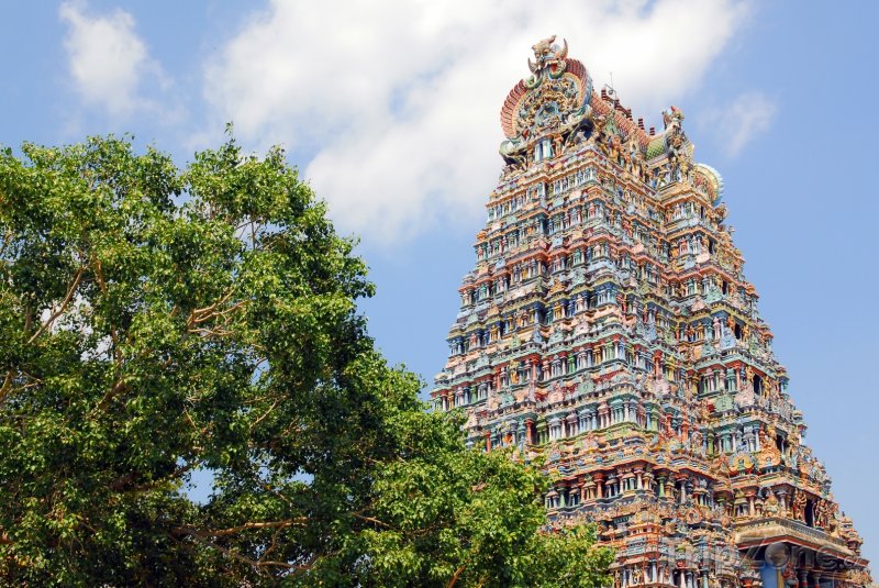 Fotka, Foto Chrám Šrí Minákší ve městě Madurai (Indie)