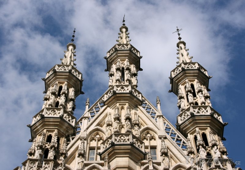 Fotka, Foto Gotická radnice v Lovani (Belgie)