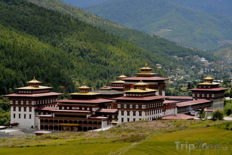 Fotka, Foto Klášter Tashichho Dzong v Thimphu (Bhútán)