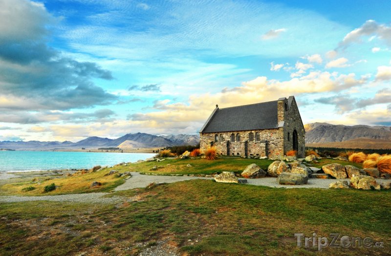 Fotka, Foto Kostel u jezera Tekapo (Nový Zéland)