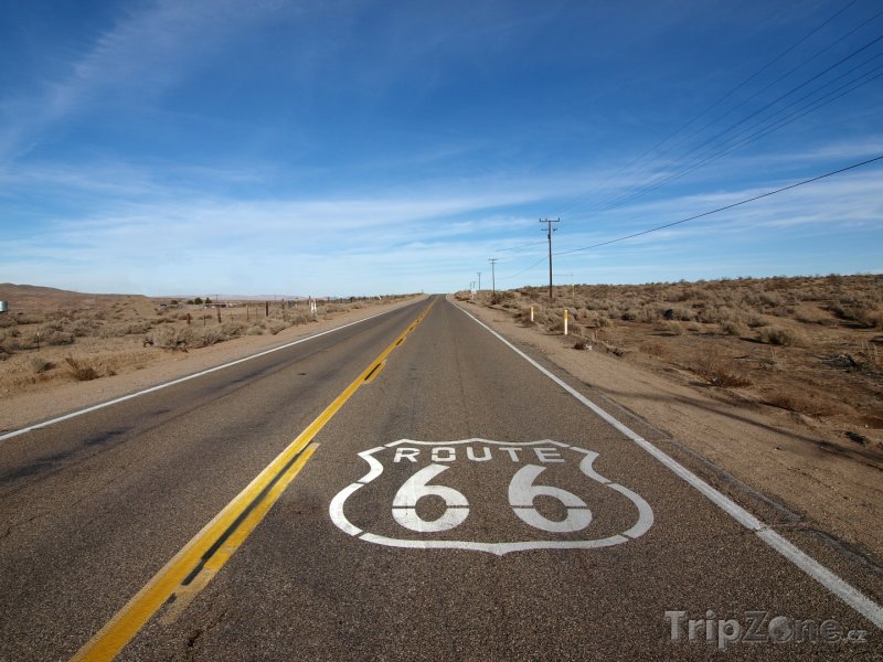 Fotka, Foto Mohavská poušť, Route 66 (USA)