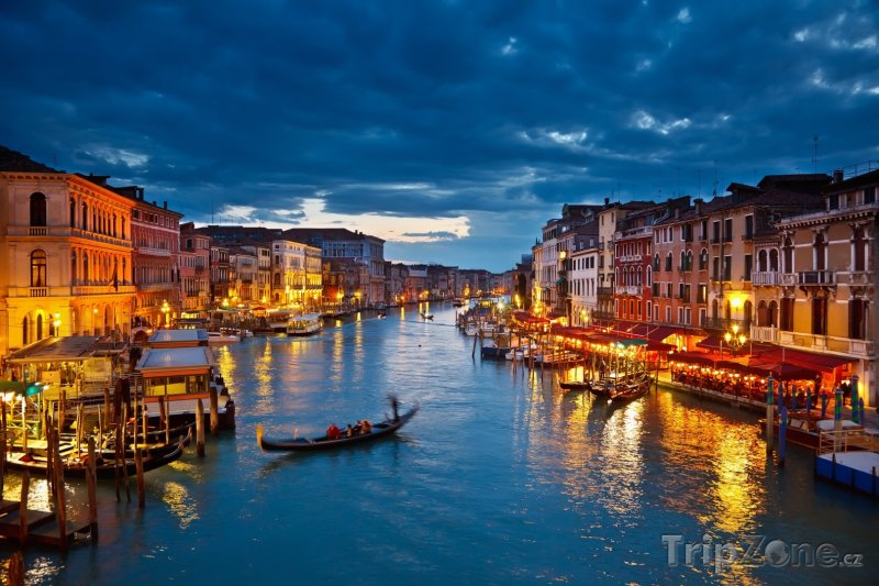Fotka, Foto Noční Grand Canal (Itálie)