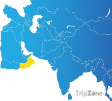 Poloha Ománu na mapě Asie