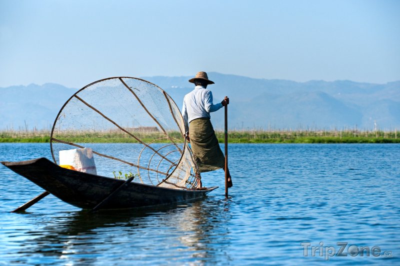 Fotka, Foto Rybář na jezeru Inle (Barma)