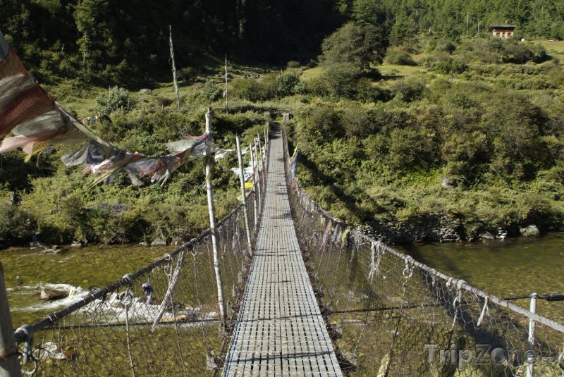 Fotka, Foto Visutý most přes řeku Ha Chhu (Bhútán)