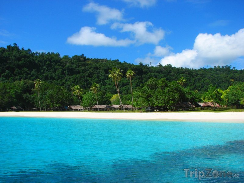 Fotka, Foto Champagne beach na ostrově Espiritu Santo (Vanuatu)