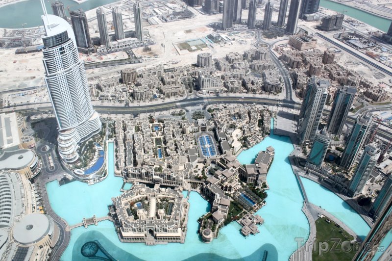 Fotka, Foto Dubaj, pohled z mrakodrapu Burdž Chalífa (Spojené arabské emiráty)