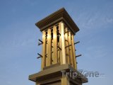 Dubaj, tradiční odvětrávací věž ze zlata