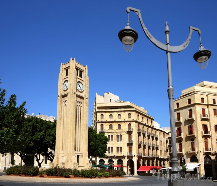 Fotka, Foto Hodinová věž v centru města (Bejrút, Libanon)
