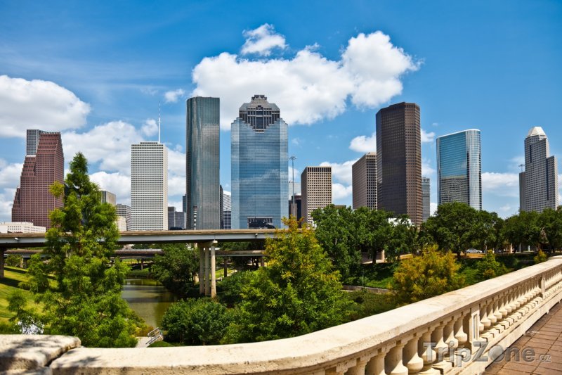 Fotka, Foto Houston, mrakodrapy v centru města (USA)