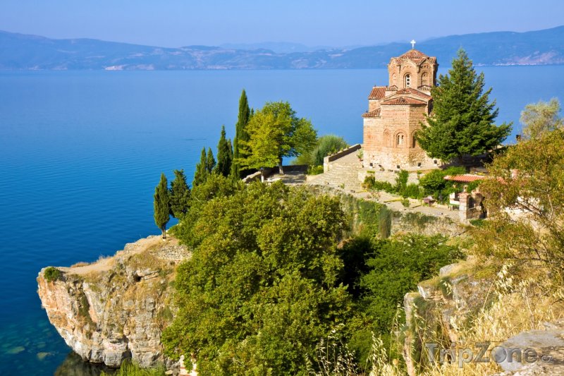 Fotka, Foto Kostel Jovan Kaneo nad Ohridským jezerem (Makedonie)