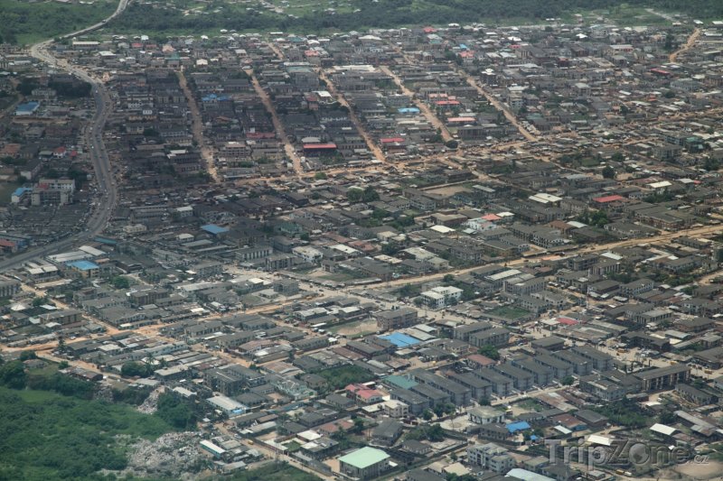 Fotka, Foto Letecký pohled na město Lagos (Nigérie)