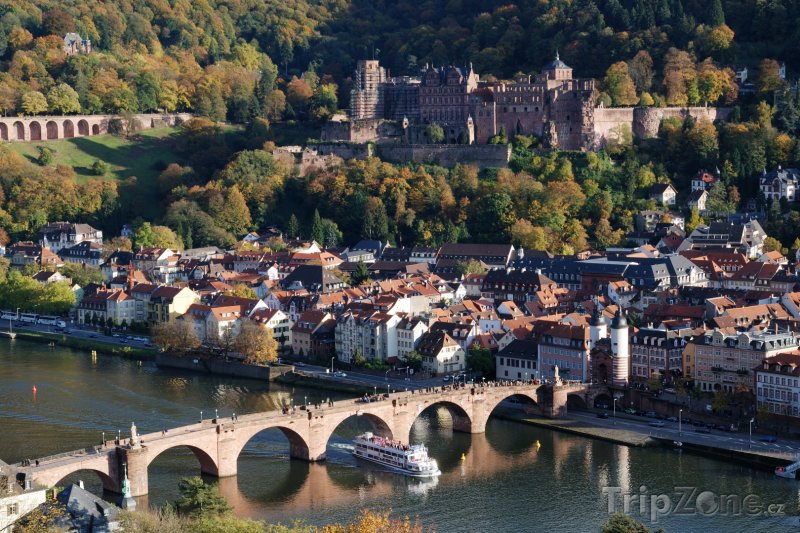 Fotka, Foto Panorama města Heidelberg (Bádensko-Württembersko, Německo)