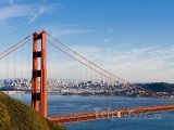 Pohled na město přes Golden Gate Bridge