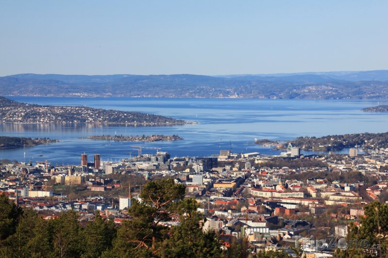 Fotka, Foto Pohled na záliv Oslofjord (Oslo, Norsko)