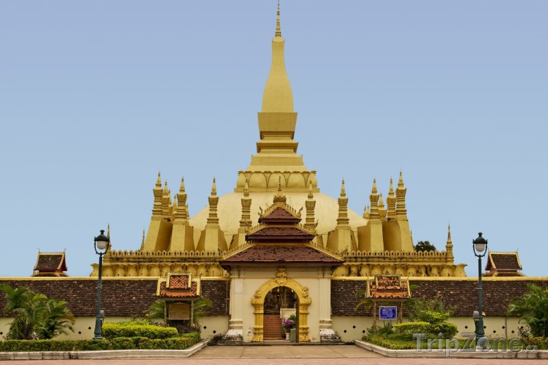 Fotka, Foto Vientiane, stúpa Pha That Luang (Laos)
