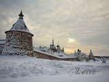 Zasněžený klášter Solovetsky