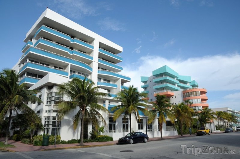 Fotka, Foto Art Deco Ocean Drive na South Beach v Miami, Florida (Miami, USA)