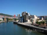 Bilbao, řeka Nervión a Guggenheimovo muzeum