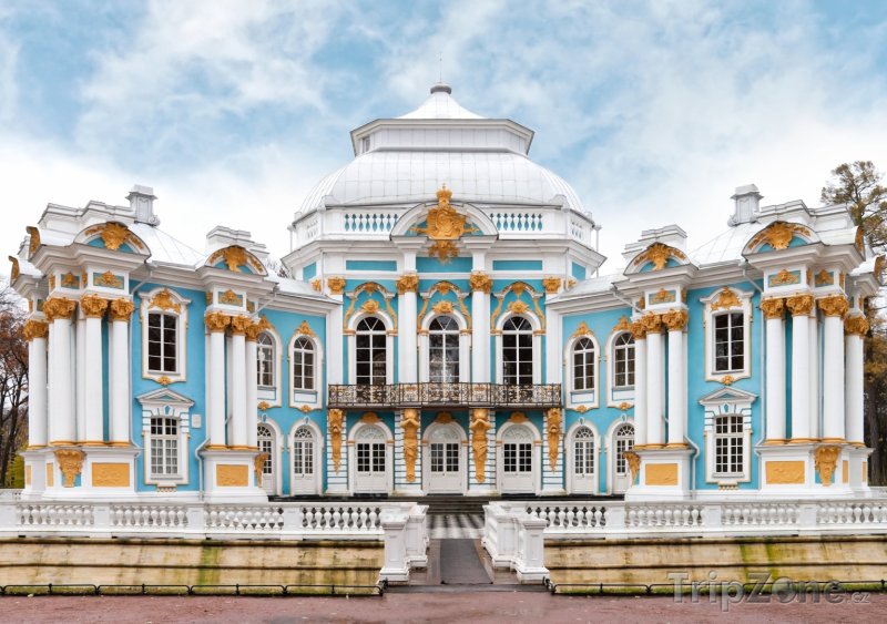 Fotka, Foto Carské Selo (Puškin), pavilon v Kateřinské zahradě (Petrohrad, Rusko)
