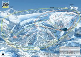 Mapa lyžařského rezortu Grand Massif