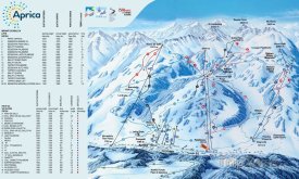 Mapa lyžařského střediska Aprica
