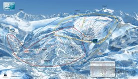 Mapa lyžařského střediska Arâches-la-Frasse