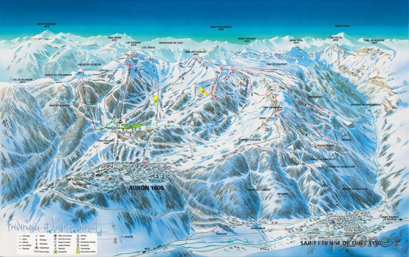 Fotka, Foto Mapa lyžařského střediska Auron