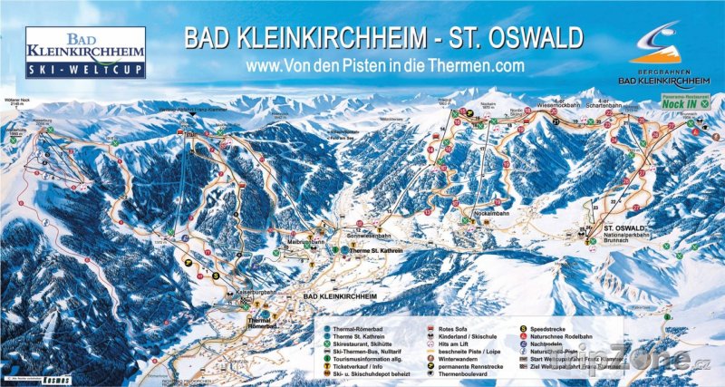 Fotka, Foto Mapa lyžařského střediska Bad Kleinkirchheim