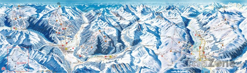 Fotka, Foto Mapa lyžařského střediska Bormio